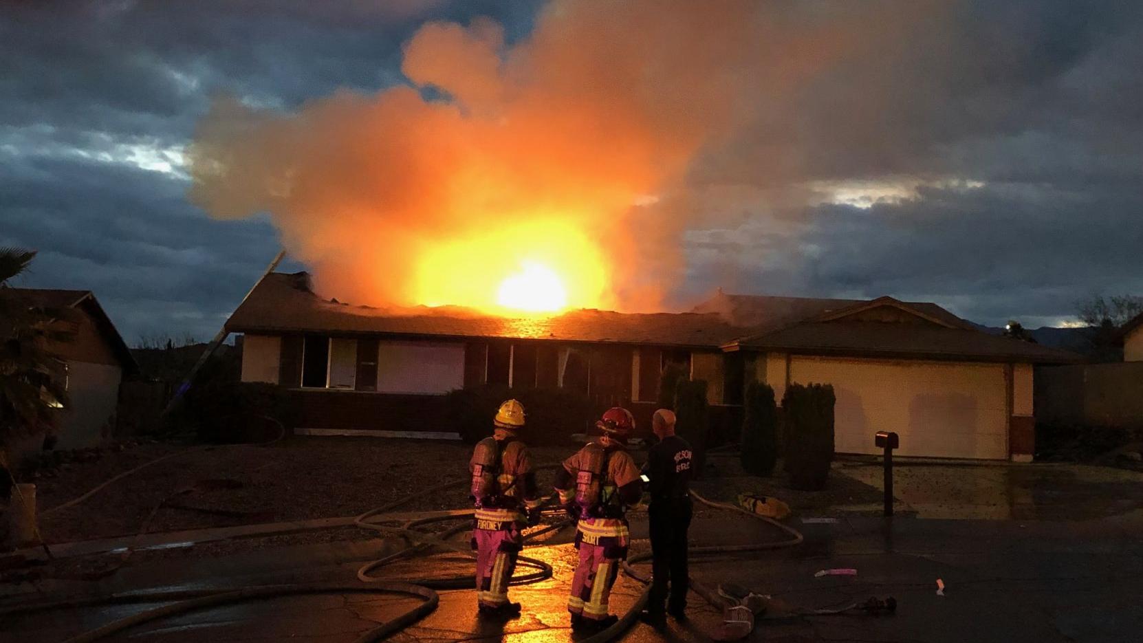 Early morning fire damages home on Tucson's east side